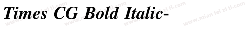 Times CG Bold Italic字体转换